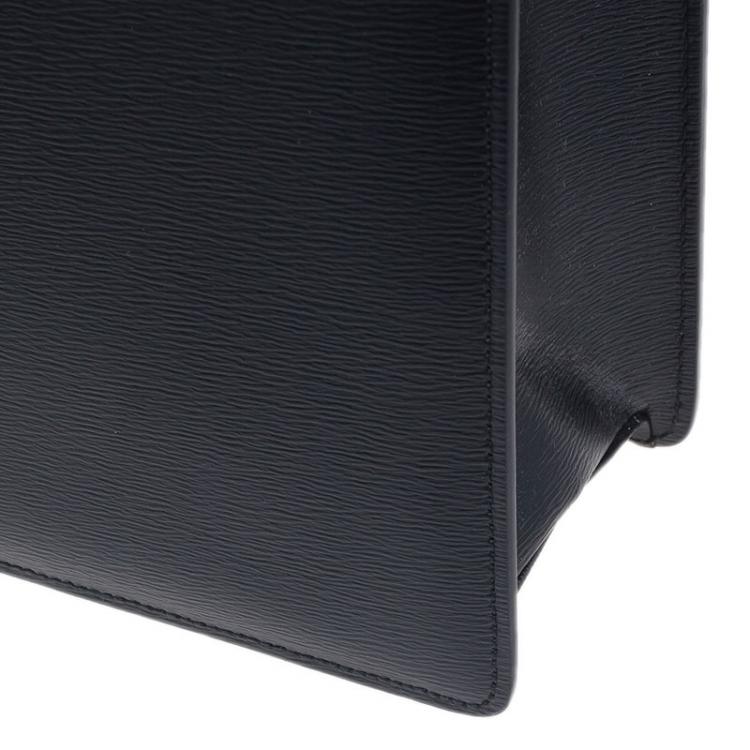 مملوكة مسبقًا Montblanc Black Leather Westside Single Gusset Briefcase