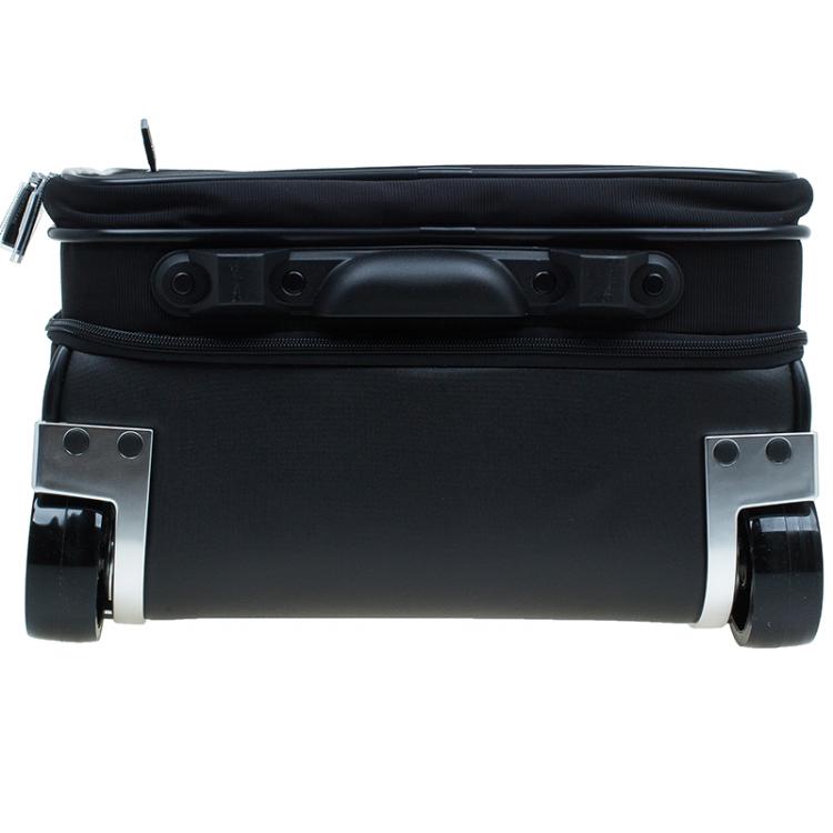 Pre Owned Montblanc Black Fabric/Leather Night Flight Trolley 