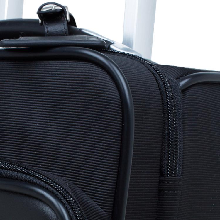 Pre Owned Montblanc Black Fabric/Leather Night Flight Trolley 
