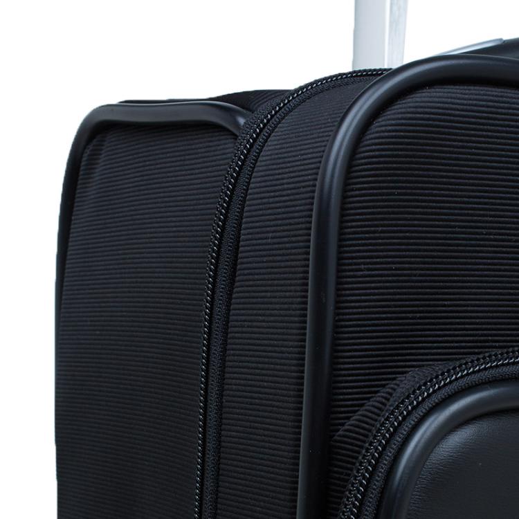 Pre Owned Montblanc Black Fabric/Leather Night Flight Trolley 