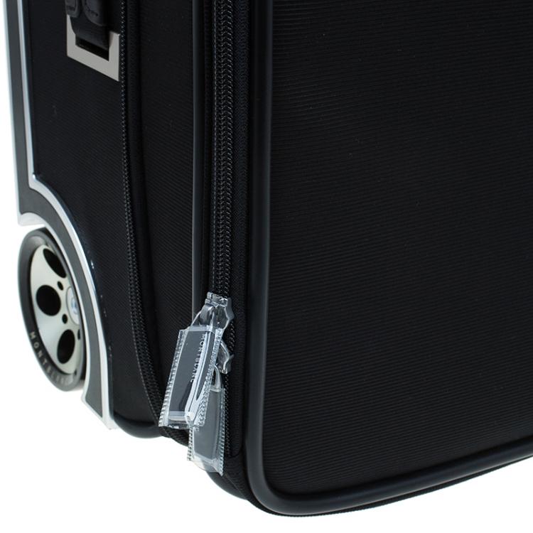 Pre Owned Montblanc Black Fabric/Leather Night Flight Trolley 