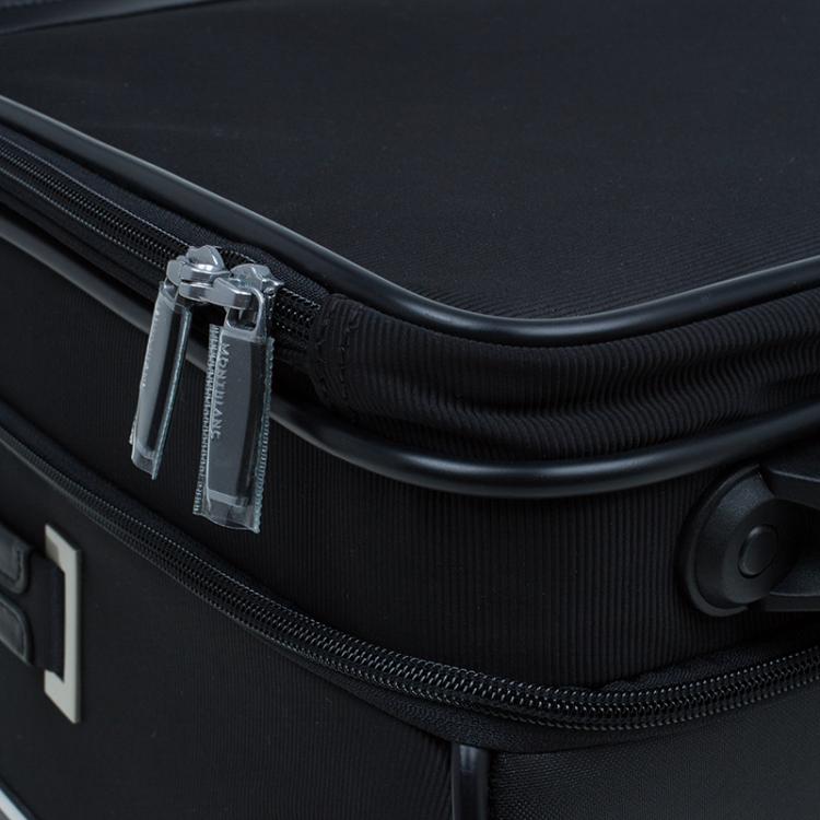 Pre Owned Montblanc Black Fabric/Leather Night Flight Trolley 