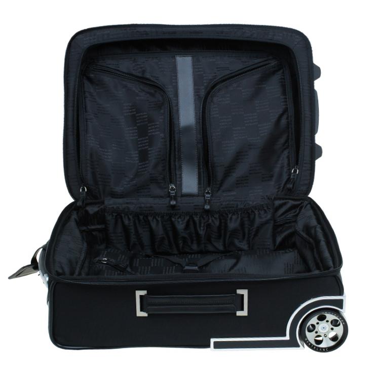 Pre Owned Montblanc Black Fabric/Leather Night Flight Trolley 