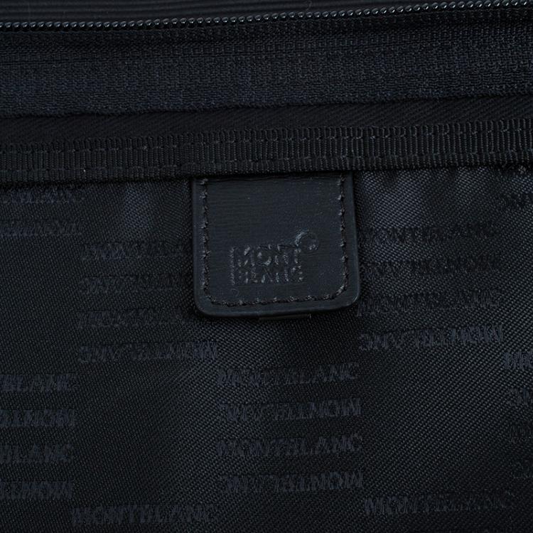 Pre Owned Montblanc Black Fabric/Leather Night Flight Trolley 