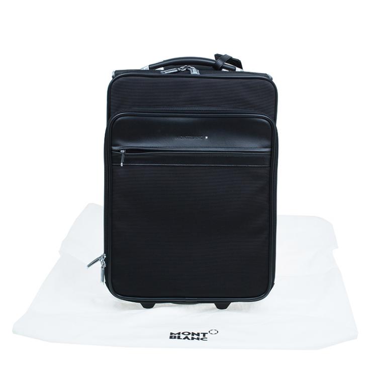 Pre Owned Montblanc Black Fabric/Leather Night Flight Trolley 