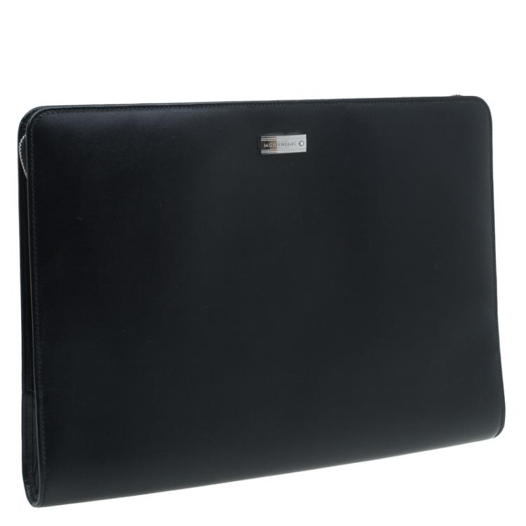 مملوكة مسبقًا Montblanc Black Leather Document Case