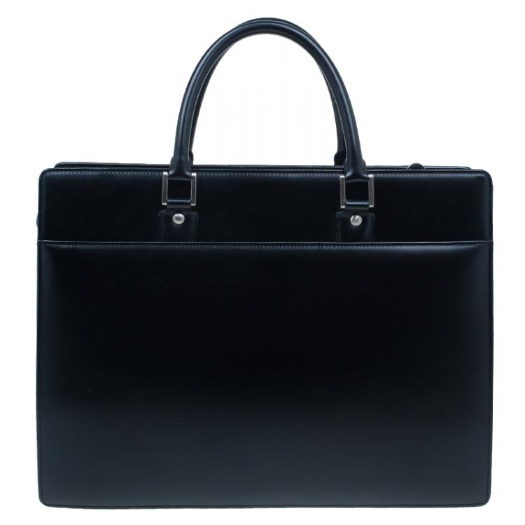 Pre Owned Montblanc Black Leather Meisterstuck Document Case