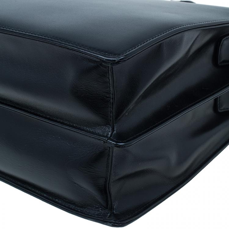 Pre Owned Montblanc Black Leather Meisterstuck Document Case
