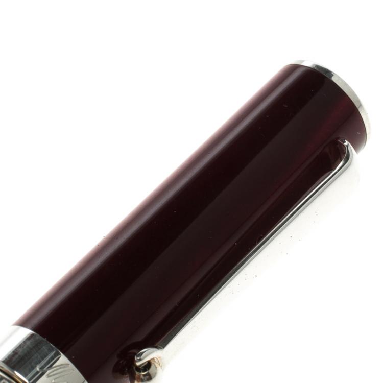 Pre Owned Montegrappa Red Resin Silver Ballpoint Pen
