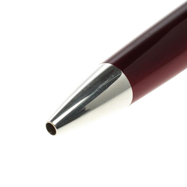 Pre Owned Montegrappa Red Resin Silver Ballpoint Pen
