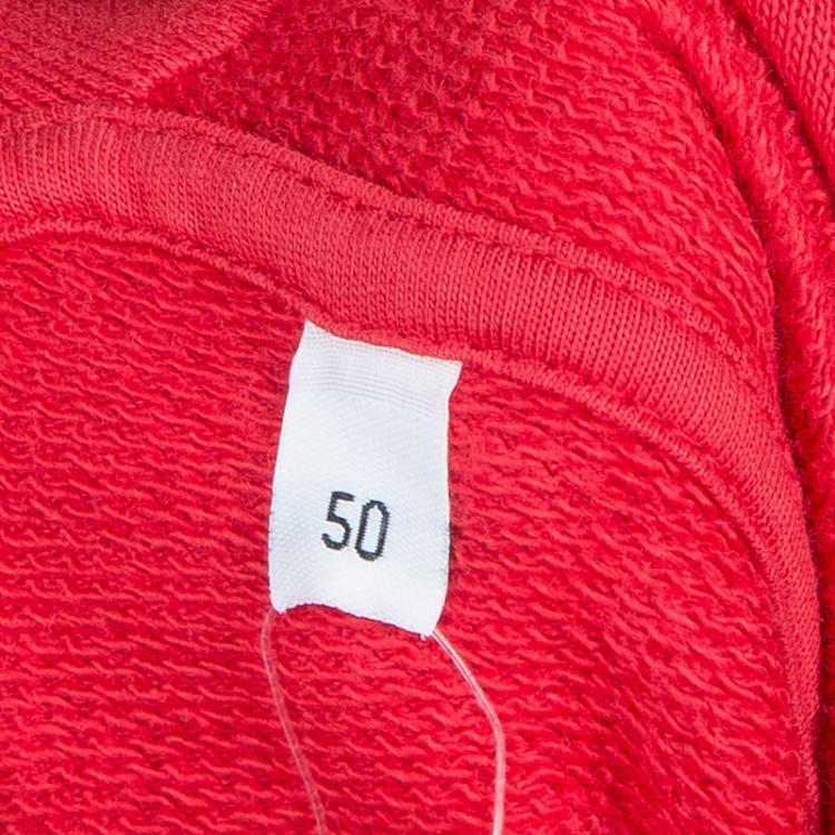Pre Owned Moschino Men's Red Logo Hooded Jacket M
