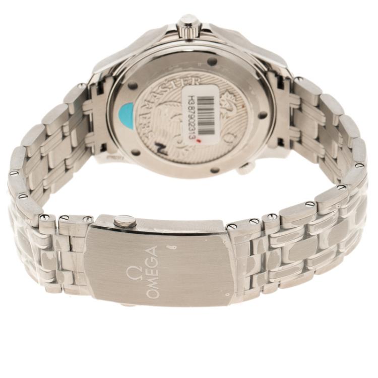 Pre Owned Omega Blue Stainless Steel Seamaster Professional Men's Wristwatch 41 mm