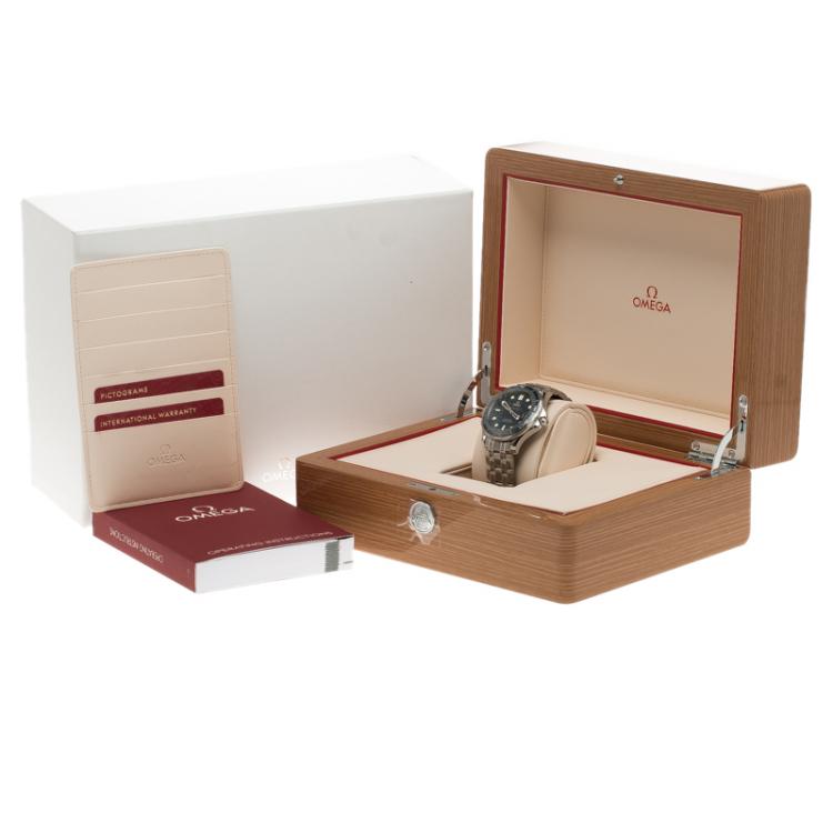 Pre Owned Omega Blue Stainless Steel Seamaster Professional Men's Wristwatch 41 mm