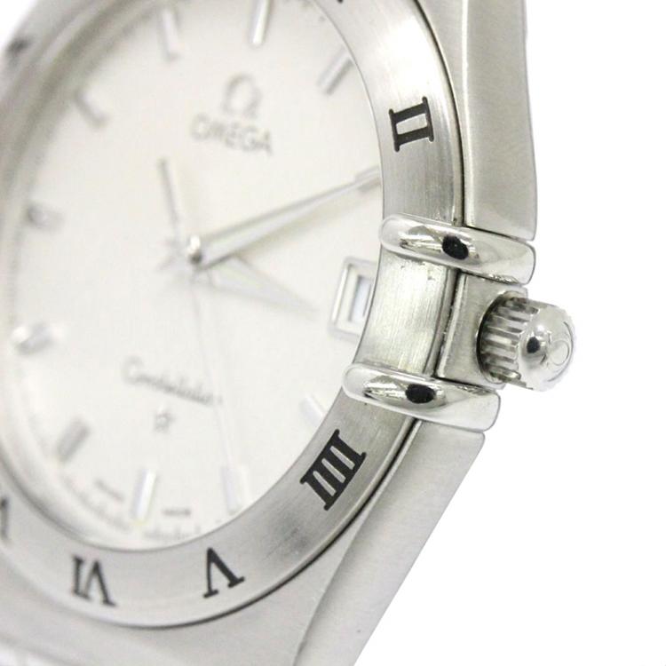 Pre Owned Omega White Stainless Steel Constellation Men's Wristwatch 33MM