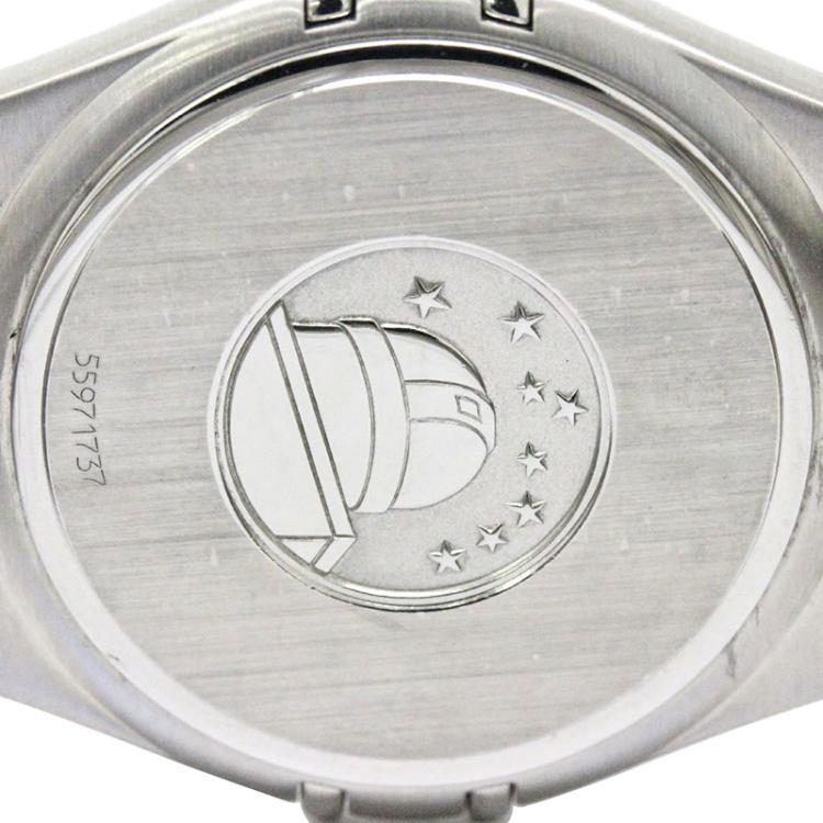 Pre Owned Omega White Stainless Steel Constellation Men's Wristwatch 33MM
