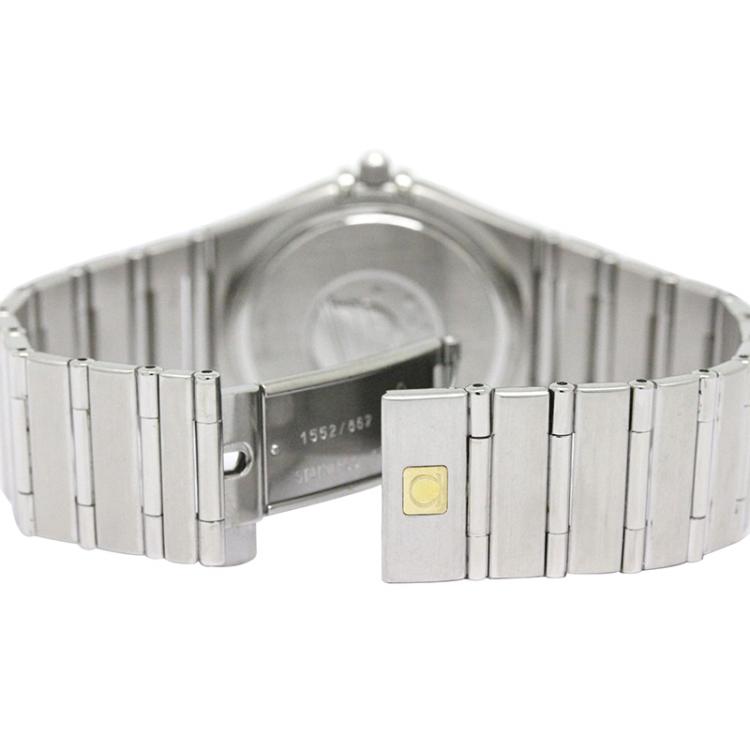 Pre Owned Omega White Stainless Steel Constellation Men's Wristwatch 33MM