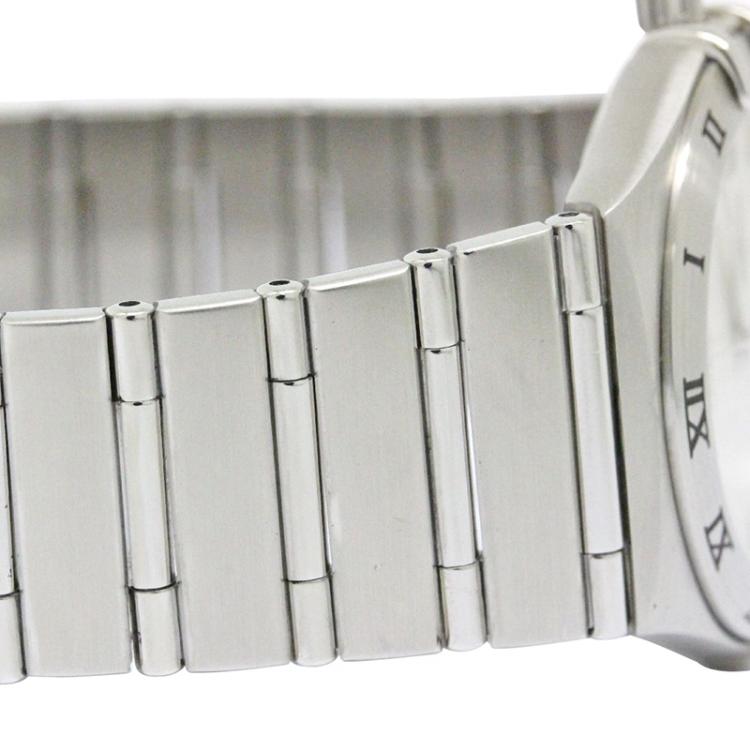 Pre Owned Omega White Stainless Steel Constellation Men's Wristwatch 33MM