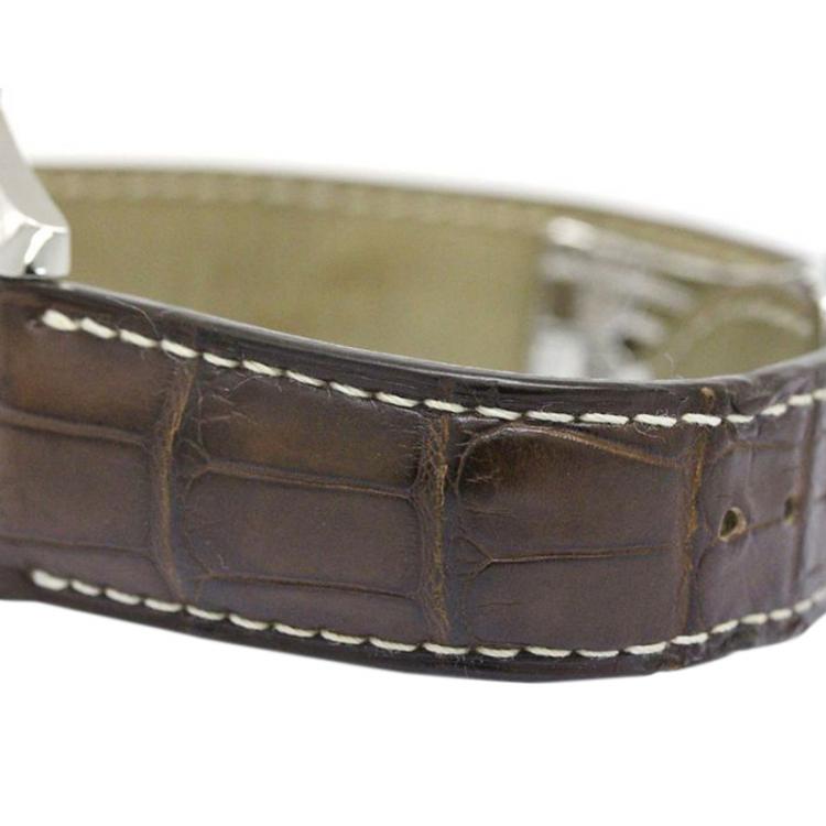 Pre Owned Omega Brown 18K Gold and Stainless Steel Speedmaster Broad Arrow Men's Wristwatch 42MM