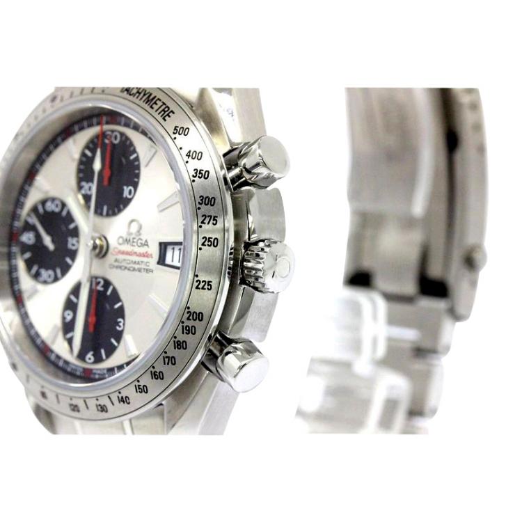 Pre Owned Omega Silver Stainless Steel Speedmaster Men's Wristwatch 39MM