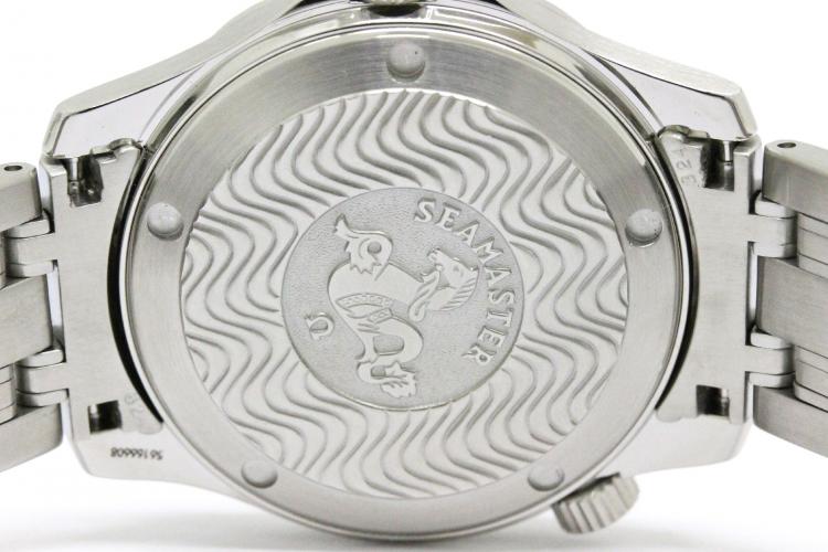 مملوكة مسبقًا Omega Navy Blue Stainless Steel Seamaster Professional Men's Wristwatch 36MM