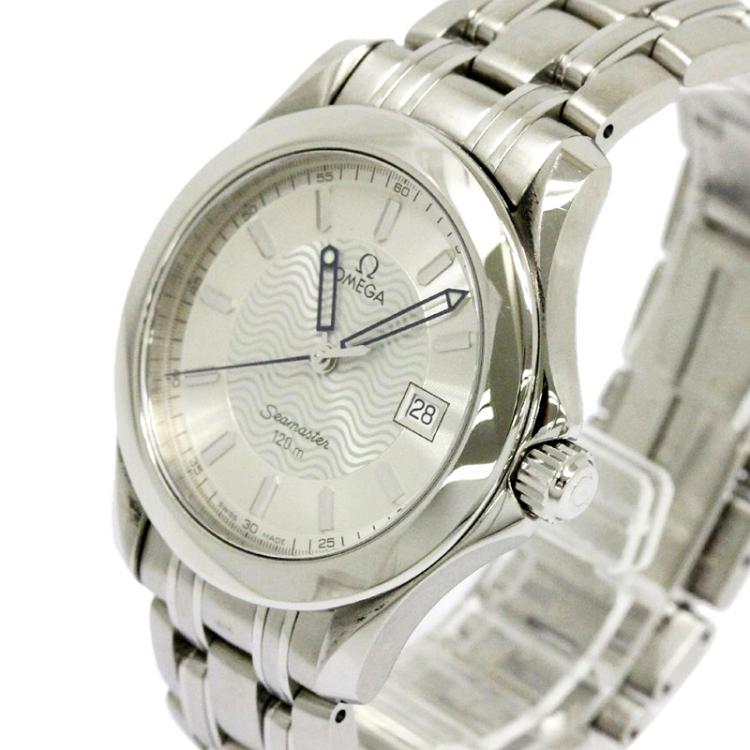 Pre Owned Omega Silver Stainless Steel Seamaster Men's Wristwatch 36MM