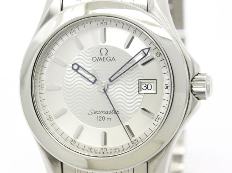 Pre Owned Omega Silver Stainless Steel Seamaster Men's Wristwatch 36MM