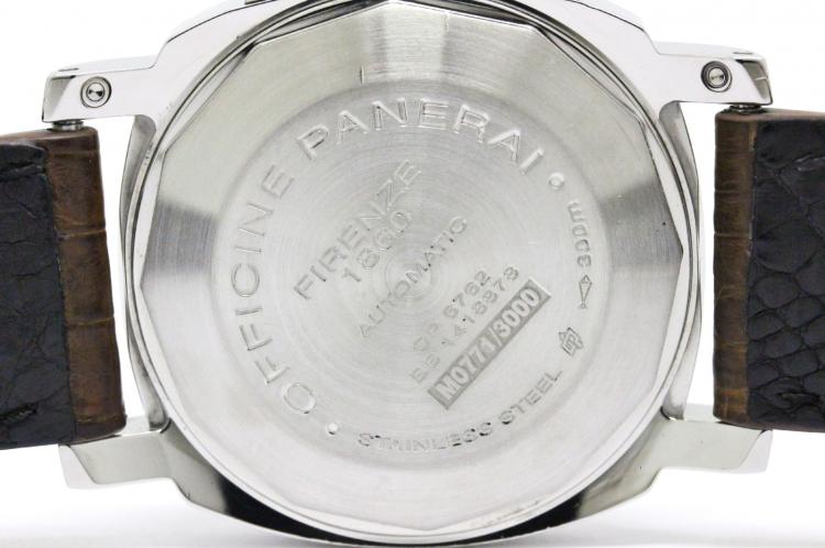 Pre Owned Panerai Black Stainless Steel Luminor Men's Wristwatch 44MM