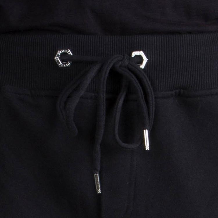 Pre Owned Philipp Plein Black Skull Print Embellished Jogger Pants L