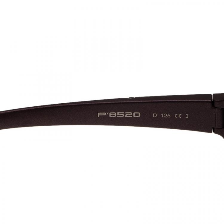 Pre Owned Porsche Design Purple P'8520 Rectangle Sunglasses