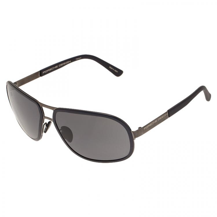 Pre Owned Porsche Design Black P8553 Aviator Sunglasses