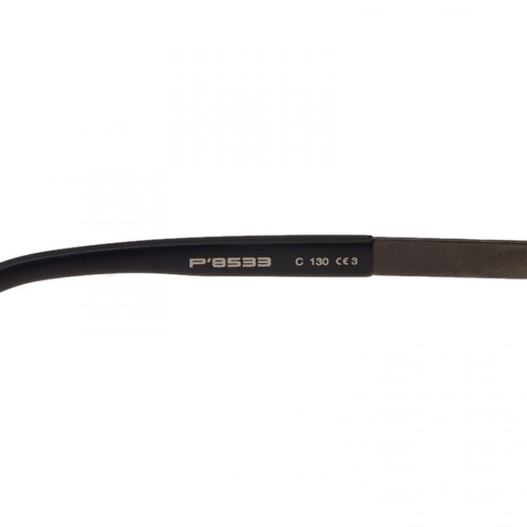 Pre Owned Porsche Design Black P8553 Aviator Sunglasses