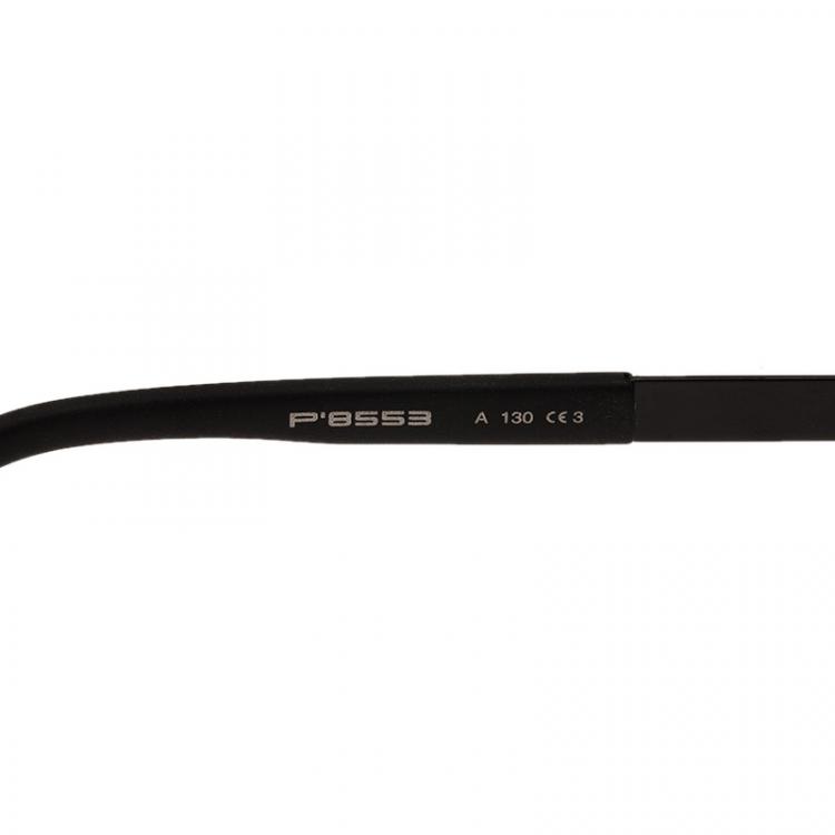 Pre Owned Porsche Design Black P'8553 Aviator Sunglasses