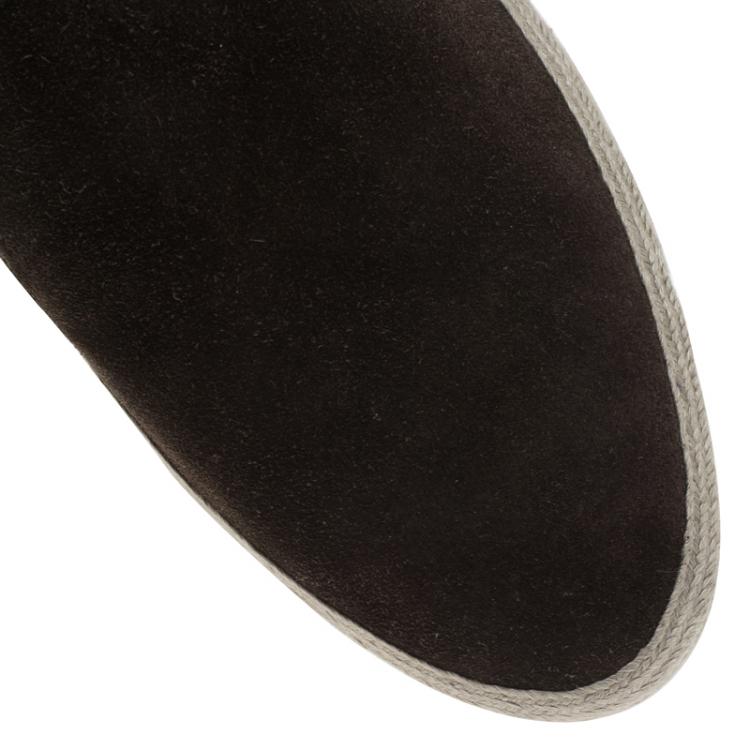 مملوكة مسبقًا Prada Sport Brown Suede Espadrille Sneakers Size 41.5