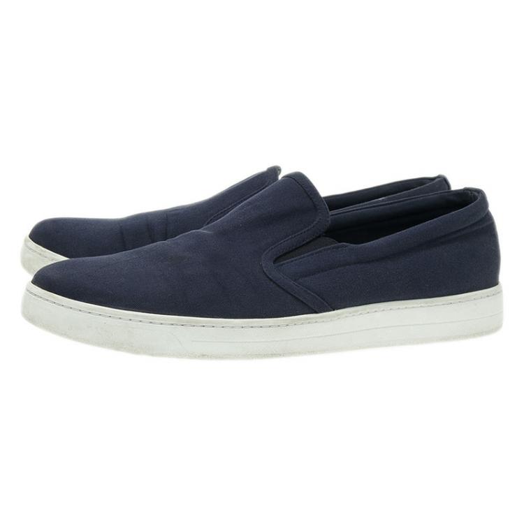 Pre Owned Prada Sport Navy Blue Loafers Size 43