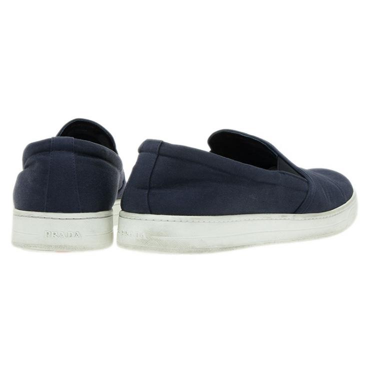 Pre Owned Prada Sport Navy Blue Loafers Size 43