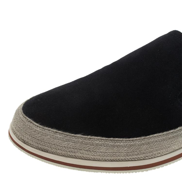 Pre Owned Prada Sport Navy Blue Suede Espadrille Sneakers Size 41.5