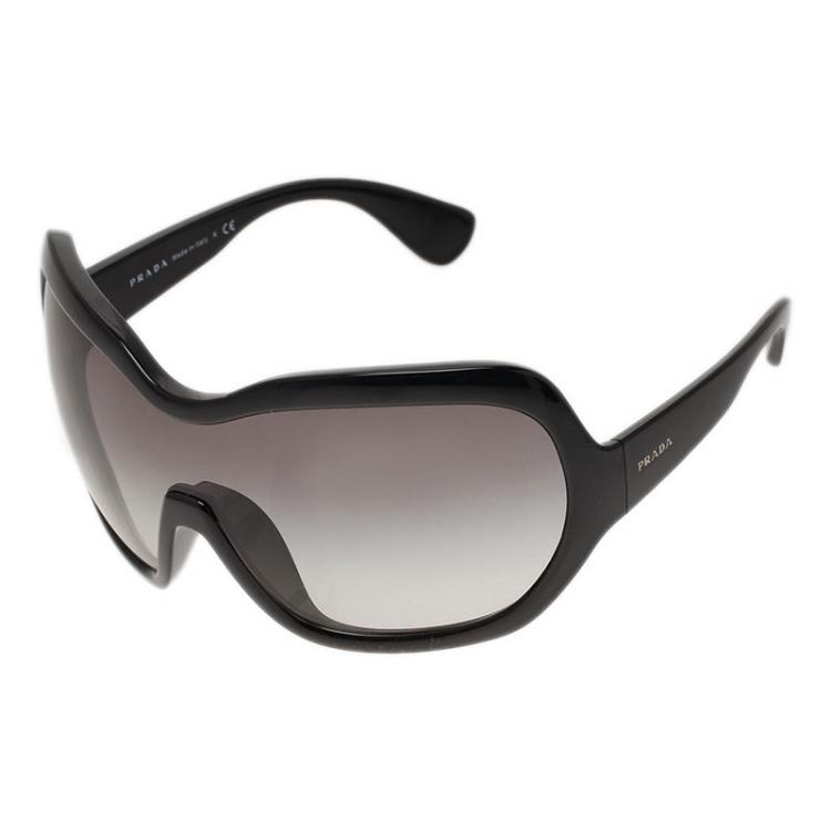 Pre Owned Prada Black SPR05O Ski Mask Inspired Sunglasses 