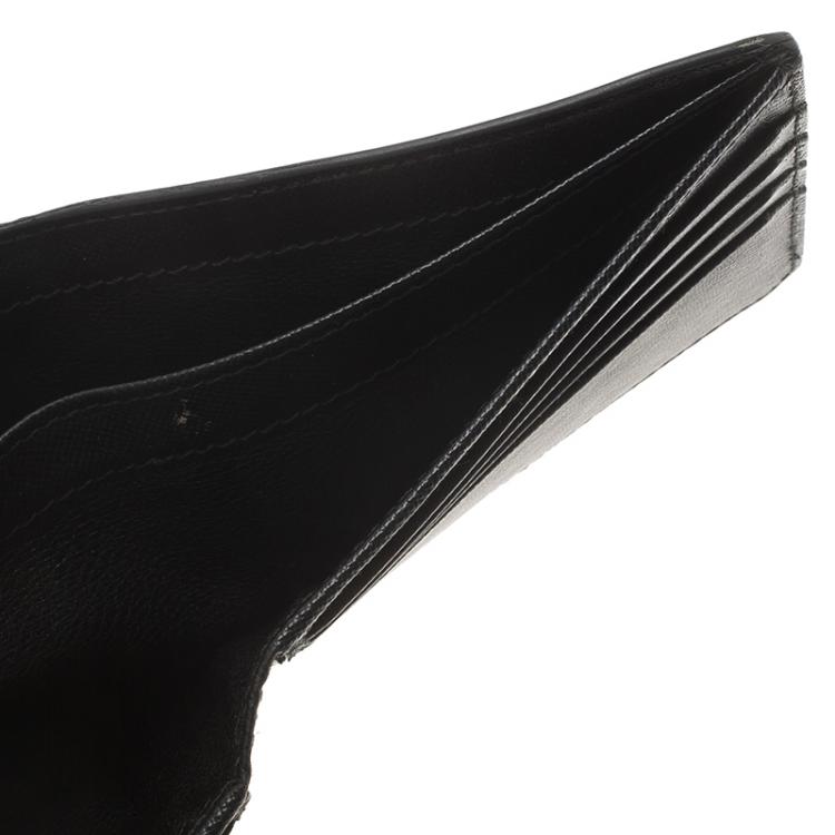 Pre Owned Prada Black Saffiano Leather Bi-Fold Wallet