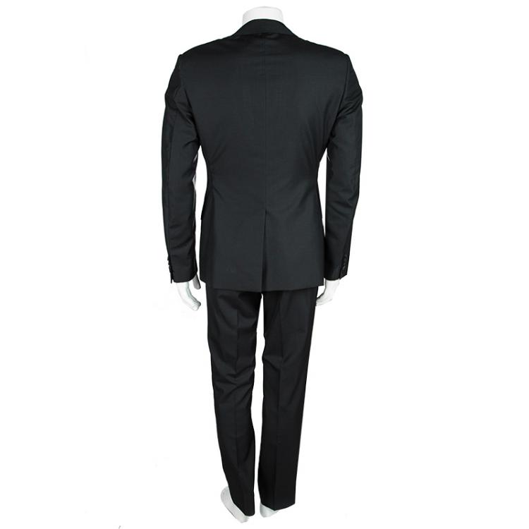 Pre Owned Prada Black Regular Fit Tailored Suit L