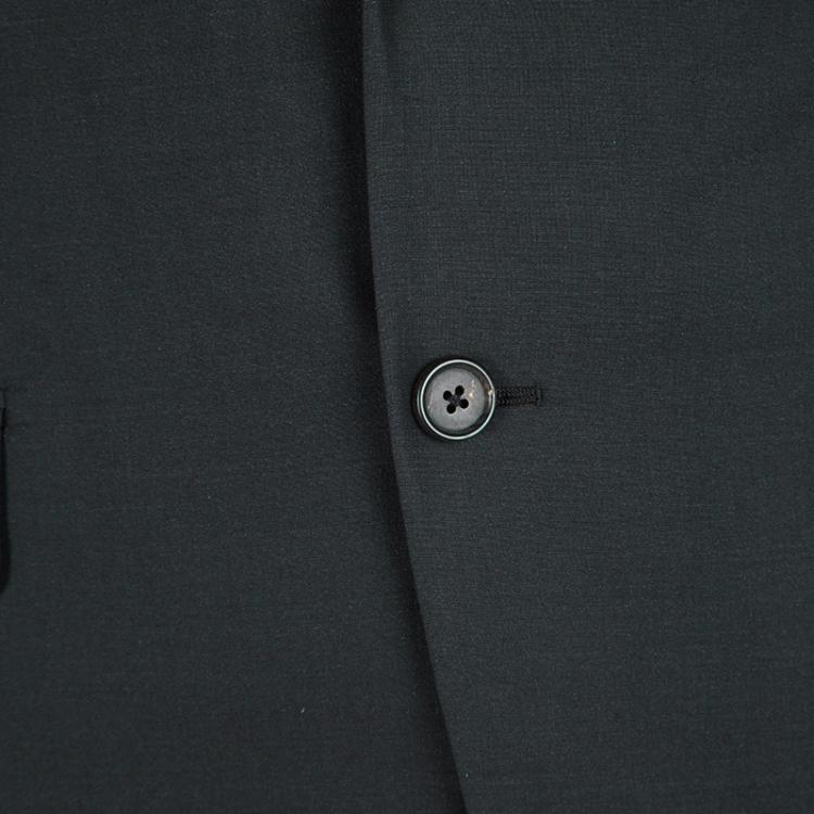 Pre Owned Prada Black Regular Fit Tailored Suit L