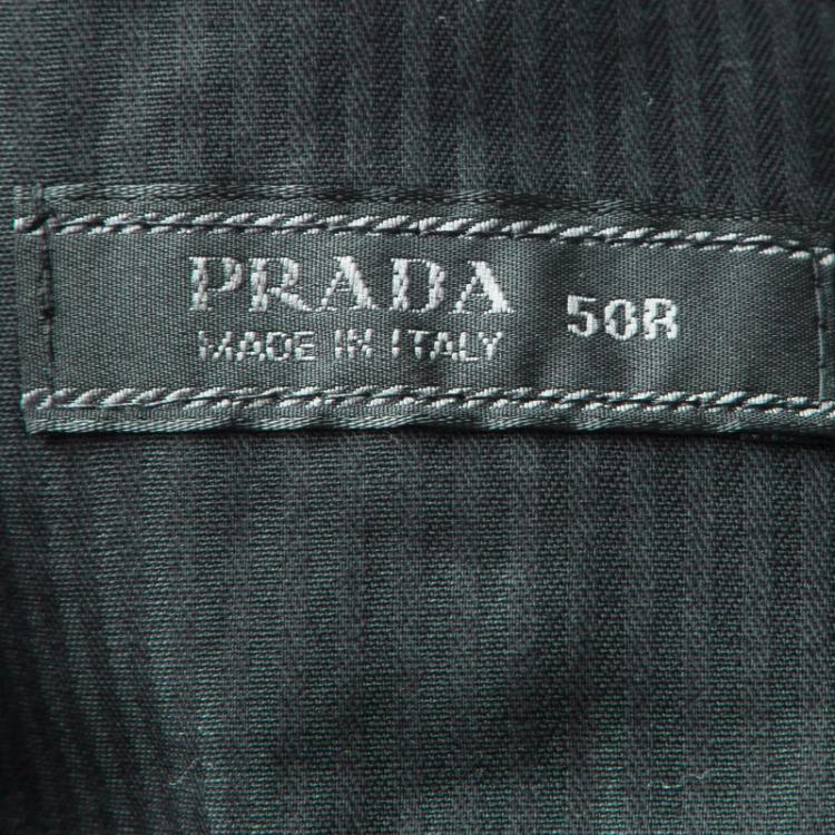 Pre Owned Prada Black Regular Fit Tailored Suit L