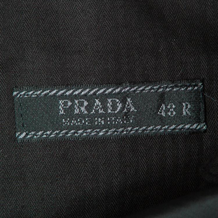 Pre Owned Prada Grey Wool Regular Fit Suit M