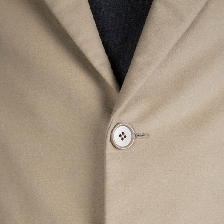 Pre Owned Prada Beige Velvet Notched Collar Regular Fit Blazer L