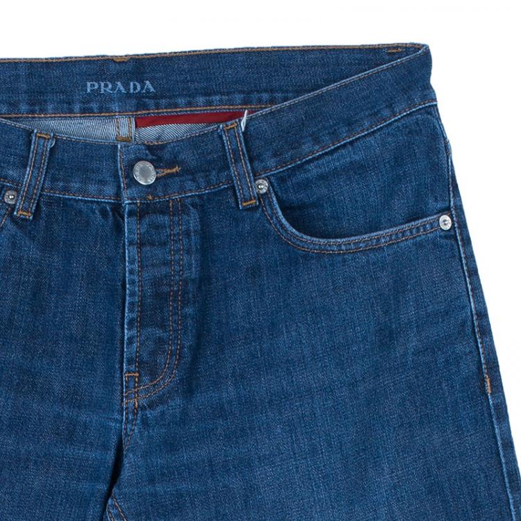مملوكة مسبقًا Prada Men's Blue Denim Jeans M