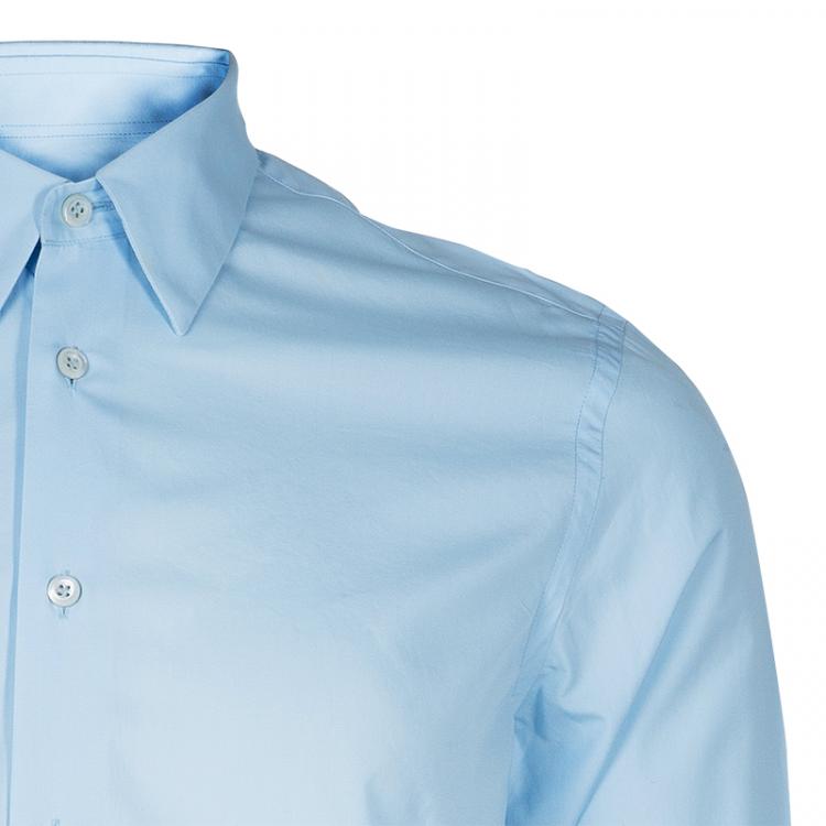 Pre Owned Prada Men's Blue Cotton Shirt M
