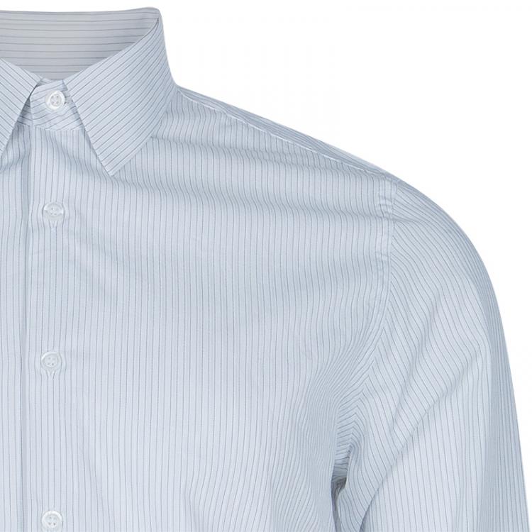 Pre Owned Prada Men's Monochrome Striped Shirt M