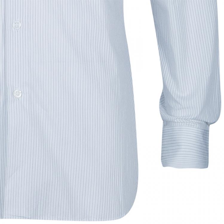 Pre Owned Prada Men's Monochrome Striped Shirt M