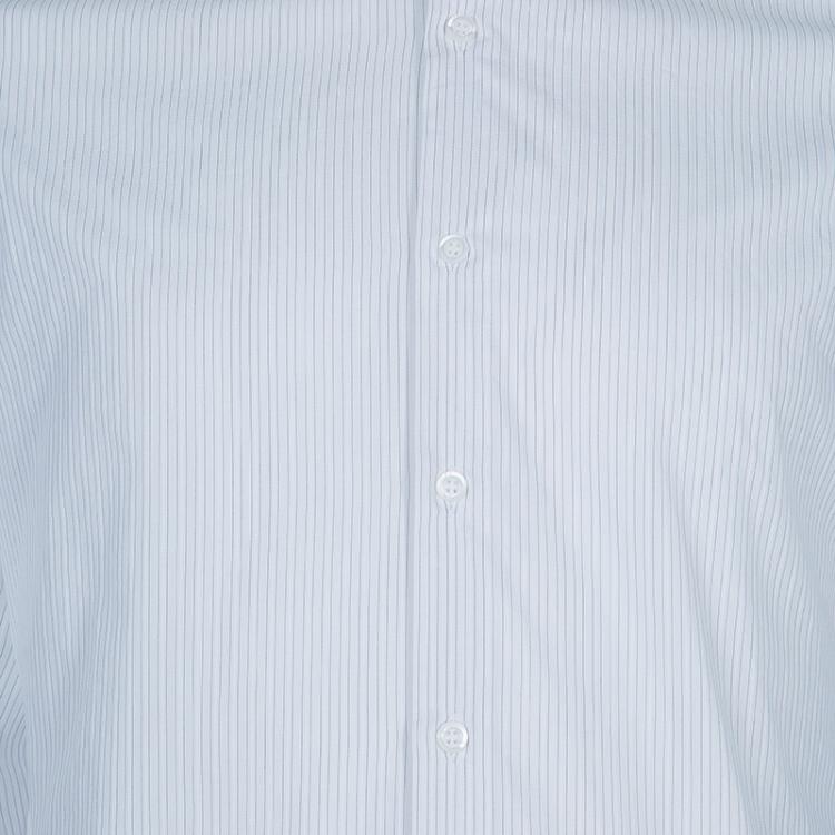 Pre Owned Prada Men's Monochrome Striped Shirt M