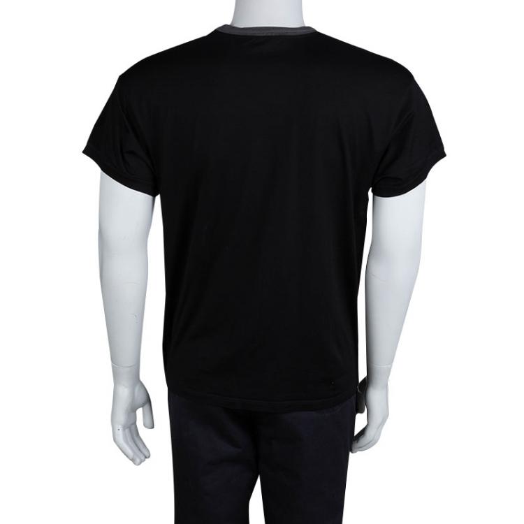 Pre Owned Prada Black Crewneck Short Sleeve T-Shirt L