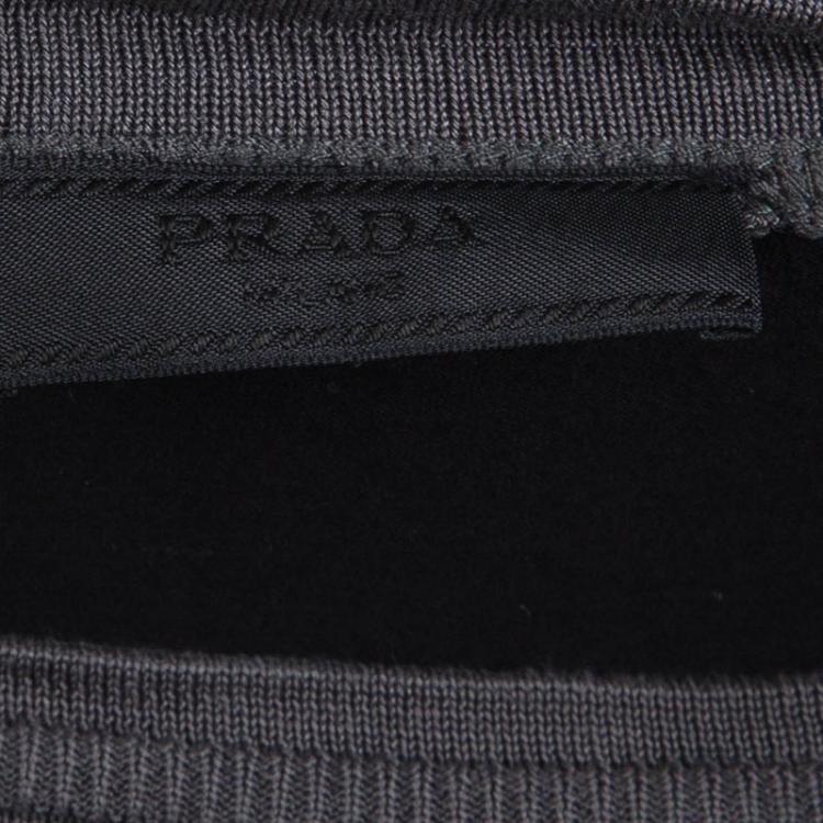 Pre Owned Prada Black Crewneck Short Sleeve T-Shirt L